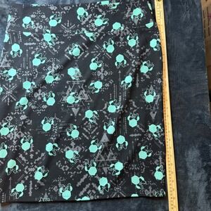 LuLaRoe 3XL Skirt Minnie Mouse Disney Print Black‎ Gray Aqua Pencil